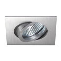 Recessed HV spot GU10, max. 50W, square, matt alu