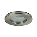 Outdoor HV-Einbau-Downlight OGDAN, IP65, rund, � 8.2cm, GU10 max. 10W, starr, Metall-Guss / Frostglas, Nickel matt