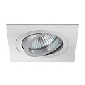 HV-Einbaustrahler JANIA-S, IP20, eckig, 9cm, 230V, GU10 max. 10W, schwenkbar, Alu matt