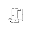 Brumberg HV-Einbaustrahler JANIA-S, IP20, eckig, 9cm, 230V, GU10 max. 10W, schwenkbar, Alu matt