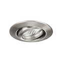 Brumberg Recessed LED spot, IP20, round, 230V AC, 6W 3000K 640lm 38�, swivelling 25�, matt nickel