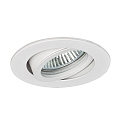 Brumberg Recessed LED spot, IP20, round, 230V AC, 6W 3000K 640lm 38�, swivelling 20�, white