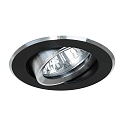 Brumberg LED Einbaustrahler-Set JARRED-R ON/OFF, IP20, rund, � 8.2cm, 230V, 6W 3000K 730lm 38�, schaltbar, schwenkbar, schwarz / Alu