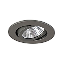 Brumberg Recessed LED spot set incl. converter, IP20, 230V, 7W 2700K 770lm 38�, swivelling, matt titanium