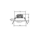 Brumberg LED Einbaustrahler-Set JANIA-R ON/OFF, IP20, � 9.3cm, 230V, 6W 3000K 730lm 38�, schaltbar, schwenkbar, Alu matt
