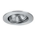 Brumberg Recessed LED spot set incl. converter, IP20, round, 230V, 7W 3000K 740lm 38�, swivelling 30�, matt alu