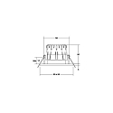 Brumberg Outdoor LED Einbau-Downlight BB21, IP65, 8.5 x 8.5cm, 230V, 7W 3000K 620lm 36�, schaltbar, starr, wei�