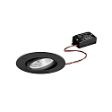 recessed luminaire BB23 round, swivelling, switchable IP65, powder coated, black  7W 620lm 3000K 36� 36� CRI >80