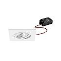 Outdoor LED Einbaustrahler BB25, IP65, 8.5 x 8.5cm, 230V AC, 7W 3000K 620lm 36�, schaltbar, schwenkbar, wei�