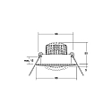Brumberg LED Einbaustrahler BREENA-R PHASE, IP20, rund, � 8.8cm, 230V AC, 6W 3000K 730lm 38�, dimmbar, schwenkbar, Chrom gl�nzend