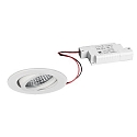LED Einbaustrahler TIRREL-R, IP20, rund, 230V AC, 6W 3000K 680lm 38�, schwenkbar, dimmbar, strukturwei�
