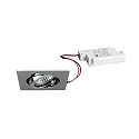 LED Einbaustrahler TIRREL-S, IP20, eckig, 230V AC, 6W 3000K 680lm 38�, schwenkbar, dimmbar, chrom