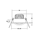 Brumberg LED-Einbaustrahler TIRREL-S, IP20, eckig, 230V AC, 6W 3000K 680lm 38�, schwenkbar, dimmbar, sandbeige struktur