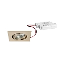 LED Einbaustrahler TIRREL-S, IP20, eckig, 230V AC, 6W 3000K 680lm 38�, schwenkbar, dimmbar, champagner matt