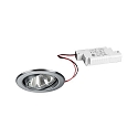recessed spotlight BRONNY LED PHASE-DIM round, swivelling, incl. driver, set of 1 IP20, chrome matt dimmable