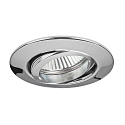 Brumberg Recessed LED spot set BB13 dim2warm incl. converter, IP20, round, 230V, 6W 1800-3000K 460lm 38�, swivelling 25�, chrome