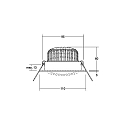 Brumberg LED-Einbaustrahler 230 V AC, 50 Hz, 12, 3000K, schwarz