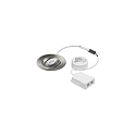 LED Einbaustrahler-Set ABACO, IP44, rund, � 8.3cm, 8W 3000K 1010lm 36�, schwenkbar, dimmbar (Phase), Nickel matt