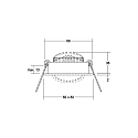 Brumberg LED-Einbaustrahler 230 V AC, 50 Hz, 6 W, 38�, 3000 K, 640 lm, quadratisch, schwenkbar