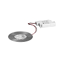 Outdoor LED Einbau-Downlight BB20, IP65, � 8.5cm, 230V, 7W 3000K 620lm 36�, dimmbar, starr, nickel