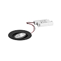 Outdoor LED Einbaustrahler BB23, IP65, � 8.5cm, 230V AC, 7W 3000K 620lm 36�, dimmbar, schwenkbar, schwarz