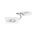Outdoor LED Einbaustrahler BB25, IP65, 8.5 x 8.5cm, 230V AC, 7W 3000K 620lm 36�, dimmbar, schwenkbar, wei�