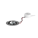 LED Einbaustrahler TIRREL-R, IP20, rund, 230V AC, 6W 3000K 680lm 38�, schwenkbar, dimmbar (Rundkonverter), chrom
