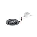 recessed luminaire TIRREL-R round, swivelling IP20, titanium dimmable 6W 680lm 3000K 38� 38� CRI >80
