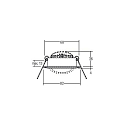 Brumberg LED-Einbaustrahler-Set BB03 mit rund-Konverter, IP20, rund, 230V, 6W 3000K 640lm 38�, schwenkbar 30�, dimmbar, Nickel matt