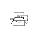 Brumberg LED Einbau-Downlight-Set BB09 mit rund-Konverter, IP20, V4A, 230V, 6W 3000K 640lm 38�, dimmbar, Edelstahl