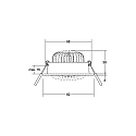 Brumberg LED-Einbaustrahler 230 V AC, 50 Hz, 7 W, 3000K, schwarz