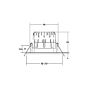 Brumberg LED-Einbaudownlight 230 V AC, 50 Hz, 7, 3000K, Nickel