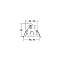 Brumberg LED Einbaudownlight APOLLO MICRO, 55�, 7W, 893lm, IP20, 230V, CRI > 90, quadratisch, 3000K, wei�