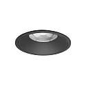 ceiling recessed luminaire DIOS MAXI round, direct IP20, black dimmable