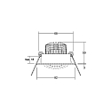 Brumberg LED-Einbaustrahler TIRREL-R, IP20, rund, 230V AC, 6W 3000K 680lm 38�, schwenkbar, mit AB, DALI dimmbar, alu matt