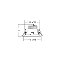 Brumberg LED Einbaudownlight APOLLO MINI, 55�, 9,4W, 1235lm, IP20, 230V, CRI > 90, quadratisch, 4000K, silber