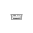 ceiling recessed luminaire APOLLO MINI square, direct IP20, silver 