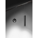 Brumberg track pendant luminaire PEPA PEN down, rigid, DALI controllable IP20, black matt dimmable