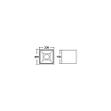 Brumberg LED Aufbau-Downlight APOLLO MAXI, 20.8x20.8cm, Reflektor facettiert, CRi >90, UGR <19, DALI, 20.5W 3000K 55�, silber