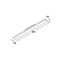 Brumberg LED 3-Phasen Schienenstrahler BALI MAXI DA 72�/53�, 88cm, drehbar, schaltbar, 50W 4000K, schwarz