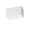 Aufbau-Downlight TURN-RE, IP20, rechteckig, 2x GU10 (exkl.),Aluminium, strukturwei�