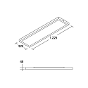 Brumberg LED-Aufbau-Panel REFIDO, IP20 IK03, 122.5 x 32.5cm, UGR<19, wei�, 34W 2700-6500K (TW) 4750lm 85�, DALI-DT8 steuerbar