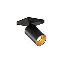 Deckenstrahler TAGES, 1-flammig, eckig, GU10, dreh- / schwenkbar, Aluminium, strukturschwarz