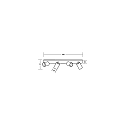 Brumberg spotlight bar TAGES 4 flames, square, long GU10 IP20, black matt dimmable