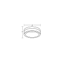 Brumberg Wand- und Deckenleuchte EREVAN, IP44, � 28cm, 2x E27, Opalglas / Stahl, Nickel matt