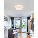 Brumberg ceiling luminaire TIM � 40CM up / down, with diffuser E27 IP20, nickel matt dimmable