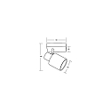 Brumberg Wand- und Deckenstrahler PRUNI, E14, verstellbar, Holz hell / Stoffschirm wei�