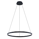 LED Pendelleuchte GRAHAM. IP20, Ringform 1-fach, rund, � 80cm, 230V, 50W 3000K 2300lm 110�, dimmbar, strukturschwarz