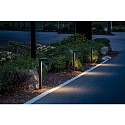Brumberg Outdoor LED bollard light, IP65, 230V AC, 60cm, 9W 3000K 210lm, incl. 50cm power cable, structured graphite