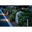 Brumberg Outdoor LED bollard light, IP65, 230V AC, 60cm, 9W 3000K 210lm, incl. 50cm power cable, structured graphite
